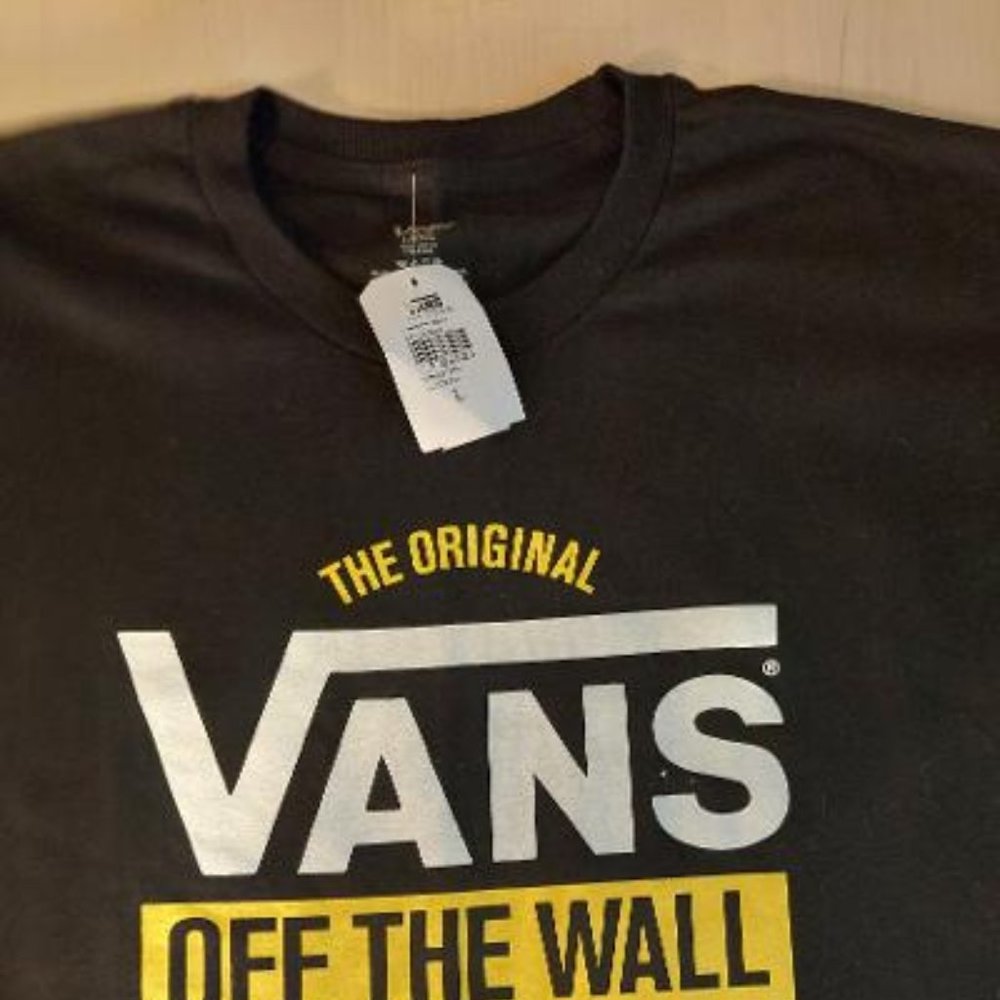 Men's "The Original Vans Off The Wall" Black Tee